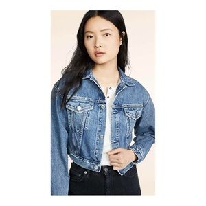 Edwin Sia Cropped Denim Jacket In Clash NWT